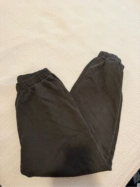 Kids Black Elastic-Waist Jogger Pants